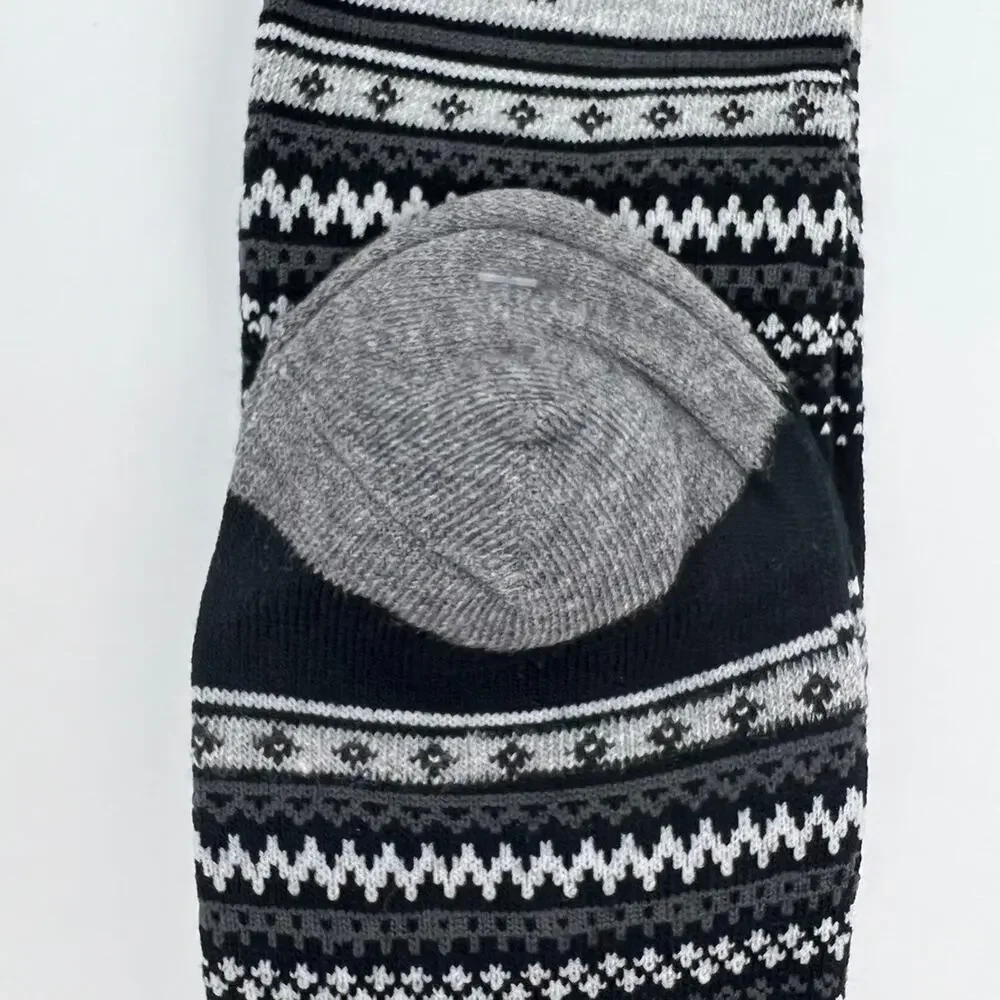 Charter Club Women's Knee High Winter Grey and Black Socks